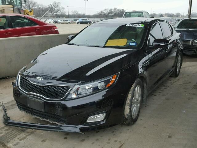 5XXGN4A7XFG376991 - 2015 KIA OPTIMA EX BLACK photo 2