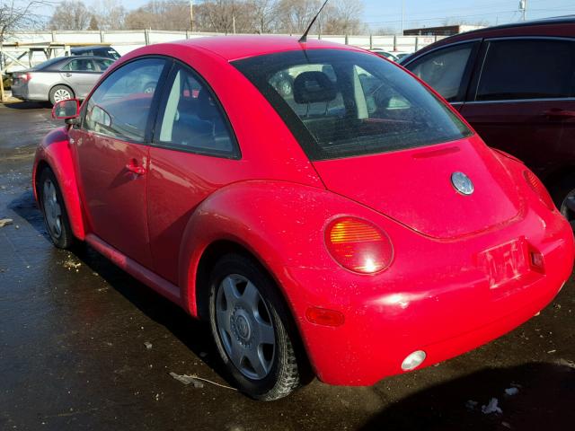 3VWCA21C2XM469206 - 1999 VOLKSWAGEN NEW BEETLE 红色 照片 3