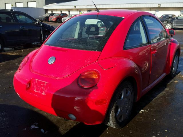 3VWCA21C2XM469206 - 1999 VOLKSWAGEN NEW BEETLE 红色 照片 4