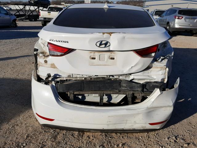 5NPDH4AE9EH502303 - 2014 HYUNDAI ELANTRA SE WHITE photo 9