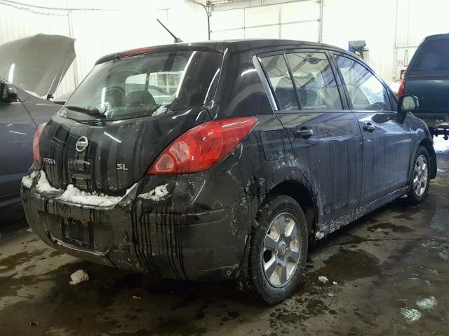 3N1BC13E49L388933 - 2009 NISSAN VERSA S BLACK photo 4