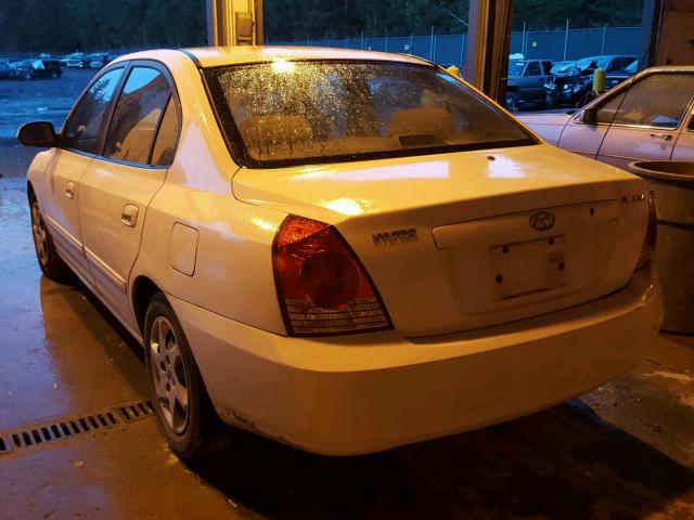 KMHDN46D04U724611 - 2004 HYUNDAI ELANTRA GL WHITE photo 3