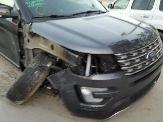 1FM5K8DH5GGC98217 - 2016 FORD EXPLORER X GRAY photo 9