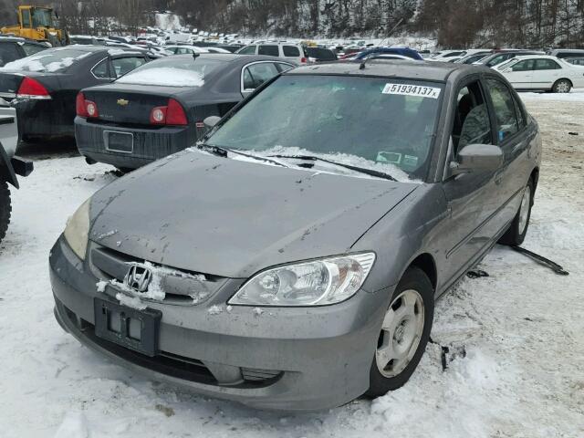 JHMES96674S009335 - 2004 HONDA CIVIC HYBR GRAY photo 2