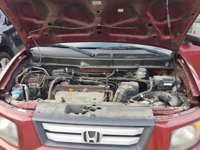 5J6YH28758L019642 - 2008 HONDA ELEMENT EX BURGUNDY photo 7