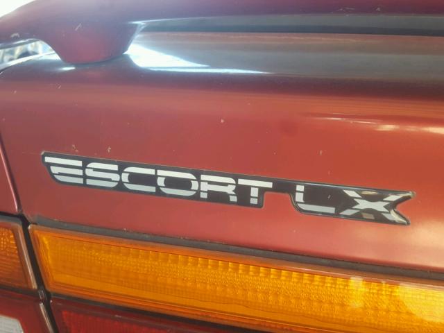 1FASP11J2TW118804 - 1996 FORD ESCORT LX RED photo 9