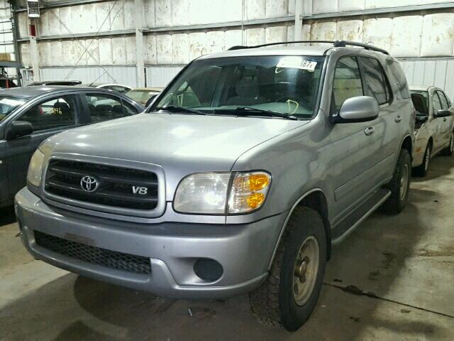 5TDZT34A91S019468 - 2001 TOYOTA SEQUOIA SR SILVER photo 2