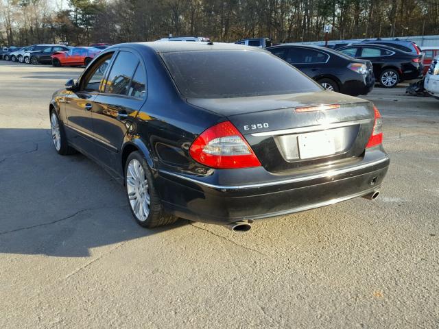 WDBUF56X67B121906 - 2007 MERCEDES-BENZ E 350 BLACK photo 3