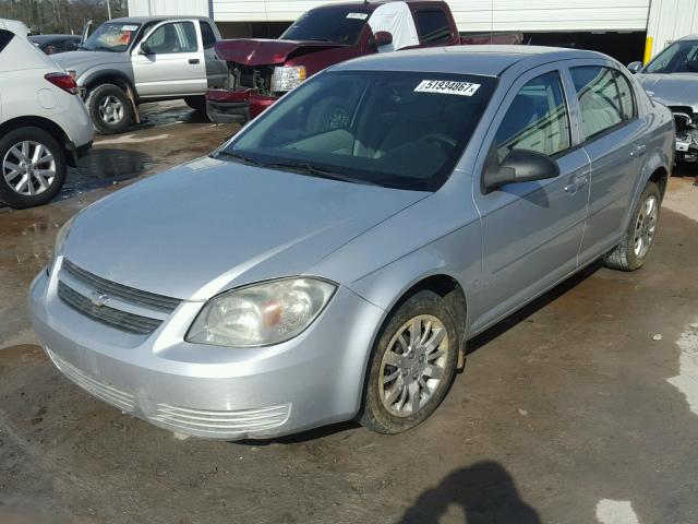 1G1AS58H397207369 - 2009 CHEVROLET COBALT LS SILVER photo 2