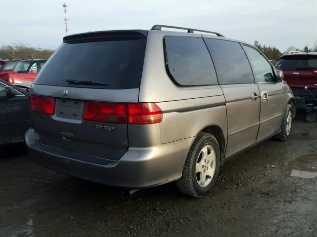 2HKRL1873YH609295 - 2000 HONDA ODYSSEY EX GRAY photo 4