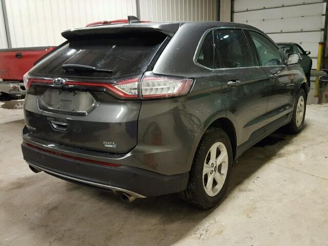 2FMPK4J9XGBC01809 - 2016 FORD EDGE SEL GRAY photo 4