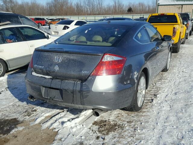 1HGCS22888A011390 - 2008 HONDA ACCORD EXL CHARCOAL photo 4