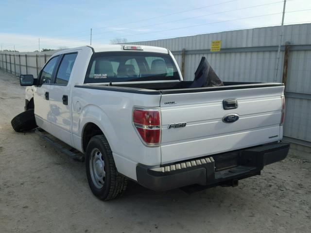 1FTEW1CM7BKD44876 - 2011 FORD F150 SUPER WHITE photo 3