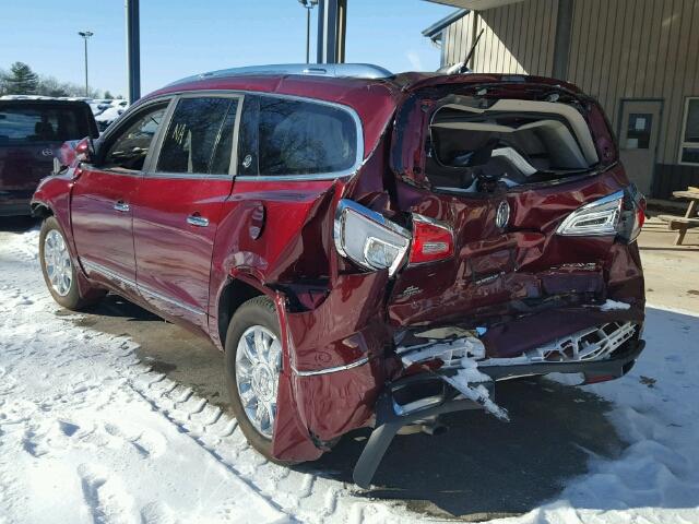 5GAKVCKD9GJ282169 - 2016 BUICK ENCLAVE BURGUNDY photo 3