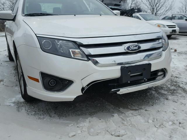 3FAHP0JAXCR359081 - 2012 FORD FUSION SEL WHITE photo 9