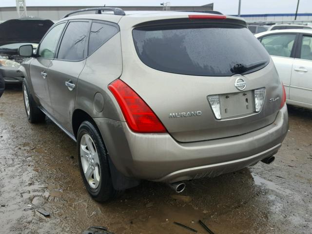 JN8AZ08W14W341353 - 2004 NISSAN MURANO SL TAN photo 3