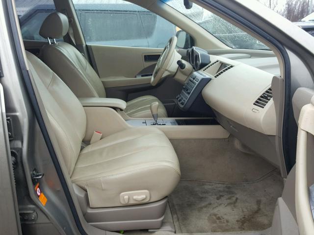 JN8AZ08W14W341353 - 2004 NISSAN MURANO SL TAN photo 5