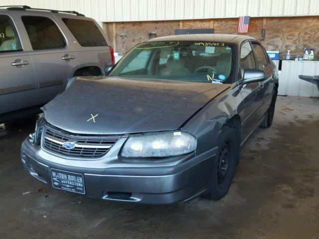 2G1WF52E049392318 - 2004 CHEVROLET IMPALA GRAY photo 2