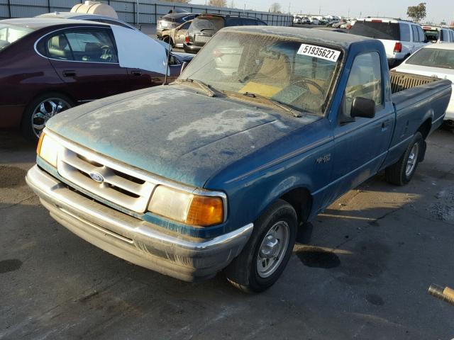 1FTCR10U8TUD14066 - 1996 FORD RANGER GREEN photo 2