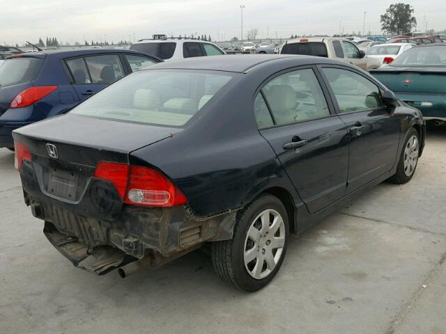 1HGFA16566L075133 - 2006 HONDA CIVIC LX BLACK photo 4