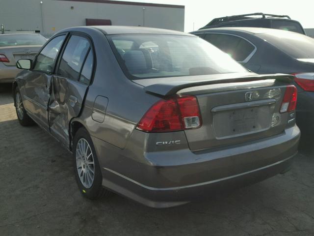 2HGES26705H550786 - 2005 HONDA CIVIC EX 灰色 照片 3
