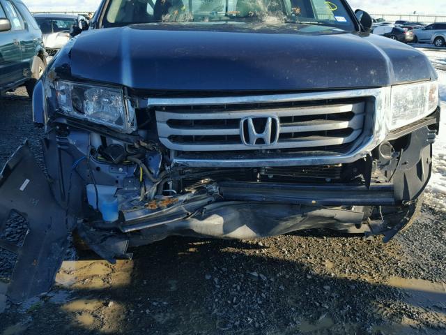 5FPYK1F20CB458937 - 2012 HONDA RIDGELINE BLUE photo 9