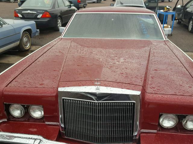 9Y82S701423 - 1979 LINCOLN CONTINENTL MAROON photo 7