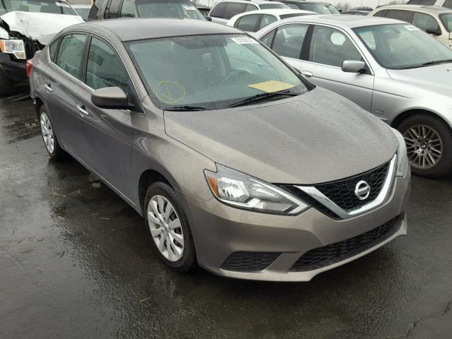 3N1AB7AP9GL646091 - 2016 NISSAN SENTRA S GRAY photo 1