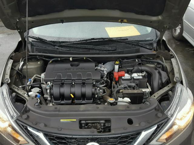 3N1AB7AP9GL646091 - 2016 NISSAN SENTRA S GRAY photo 7