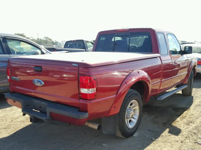 1FTYR14E68PA59187 - 2008 FORD RANGER SUP RED photo 4