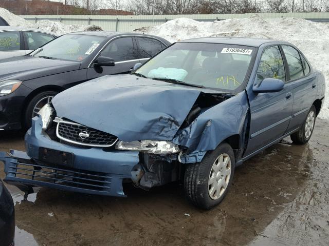 3N1CB51D41L509912 - 2001 NISSAN SENTRA XE BLUE photo 2