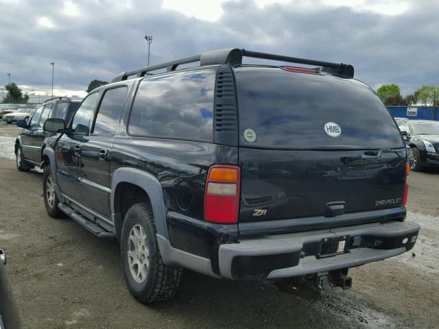 3GNFK16Z92G320682 - 2002 CHEVROLET SUBURBAN K BLACK photo 3