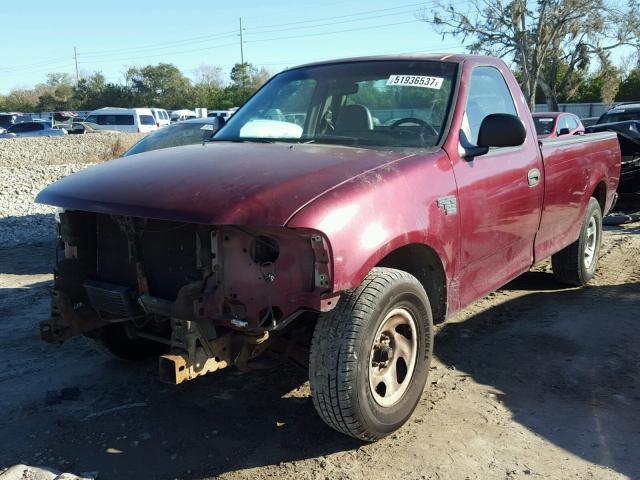 1FTRF1766WNC34581 - 1998 FORD F150 BURGUNDY photo 2