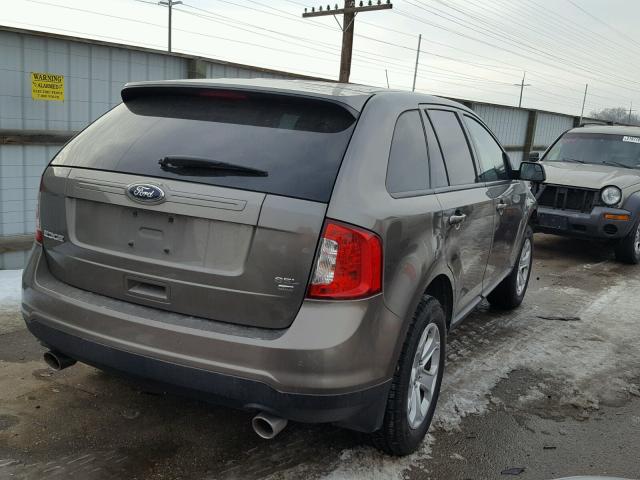 2FMDK4JC5DBC18382 - 2013 FORD EDGE SEL CHARCOAL photo 4