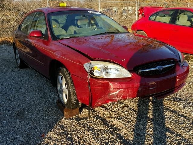 1FAFP55U22G104293 - 2002 FORD TAURUS SES BURGUNDY photo 1