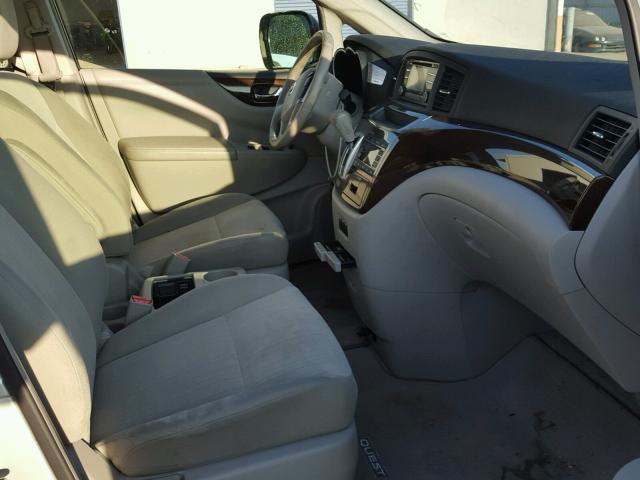 JN8AE2KP1E9100627 - 2014 NISSAN QUEST S SILVER photo 5