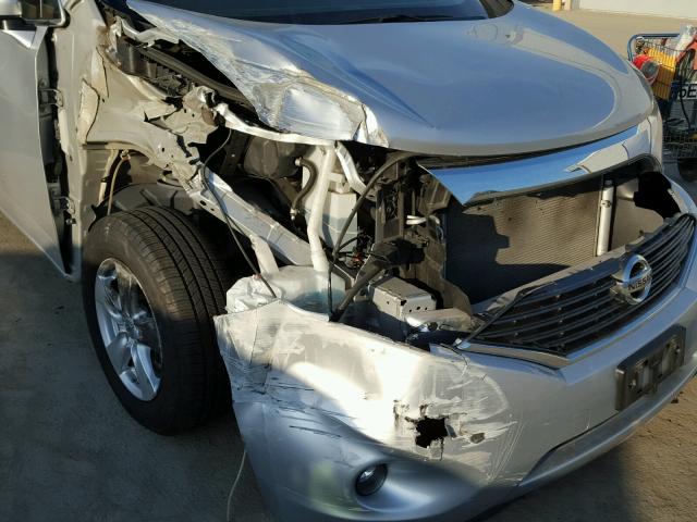 JN8AE2KP1E9100627 - 2014 NISSAN QUEST S SILVER photo 9