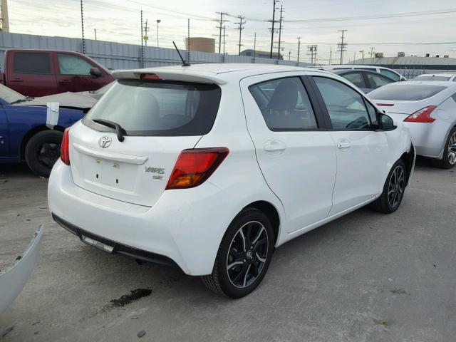 VNKKTUD32FA018831 - 2015 TOYOTA YARIS WHITE photo 4