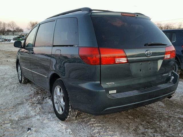 5TDBA22CX5S033438 - 2005 TOYOTA SIENNA XLE GREEN photo 3