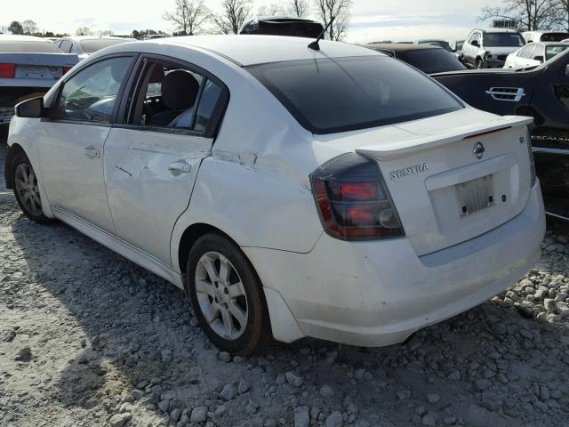 3N1AB6AP9BL693236 - 2011 NISSAN SENTRA 2.0 WHITE photo 3