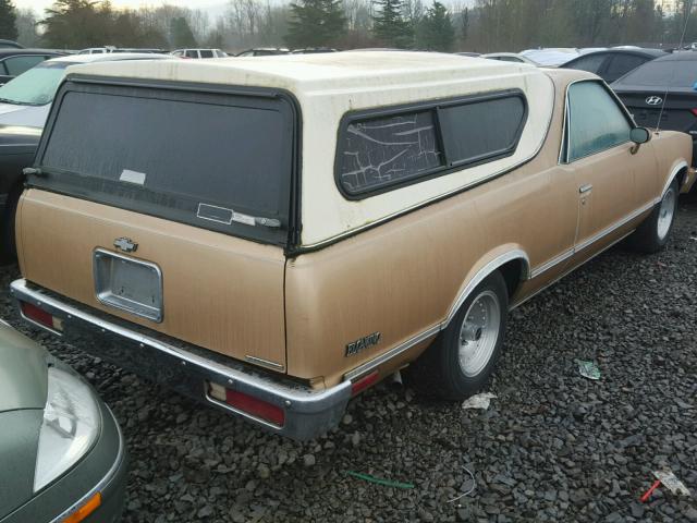 3GCCW80Z5FS924086 - 1985 CHEVROLET EL CAMINO GOLD photo 4