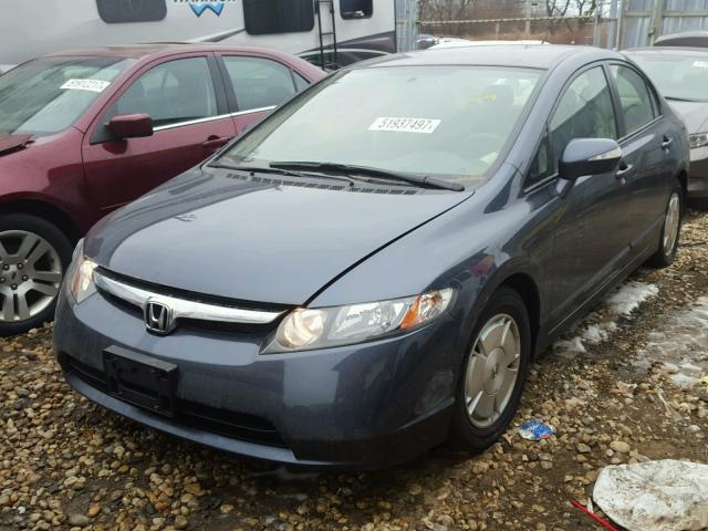 JHMFA36268S029812 - 2008 HONDA CIVIC HYBR BLUE photo 2