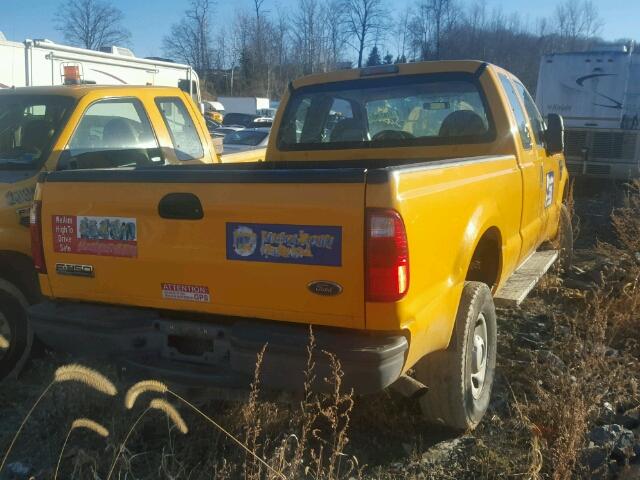 1FTWX31518EB72781 - 2008 FORD F350 SRW S YELLOW photo 4