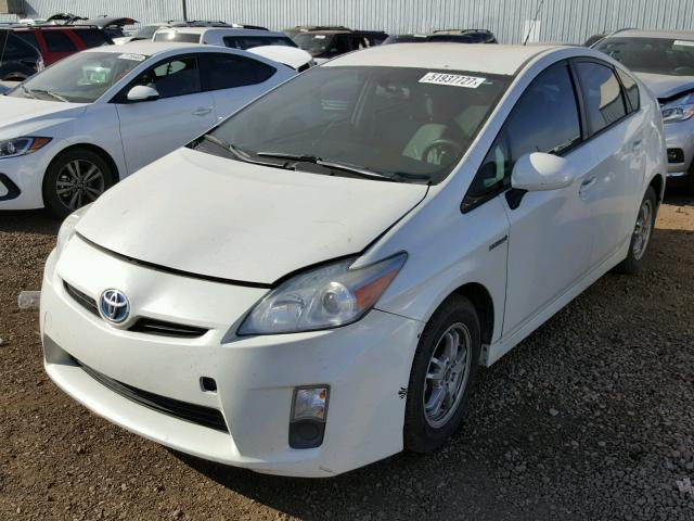 JTDKN3DU8A0135754 - 2010 TOYOTA PRIUS WHITE photo 2