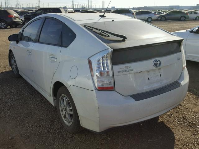 JTDKN3DU8A0135754 - 2010 TOYOTA PRIUS WHITE photo 3