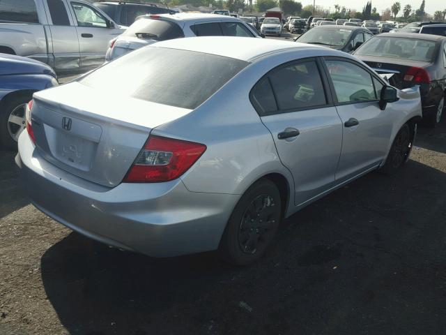 19XFB2F50CE301947 - 2012 HONDA CIVIC LX SILVER photo 4