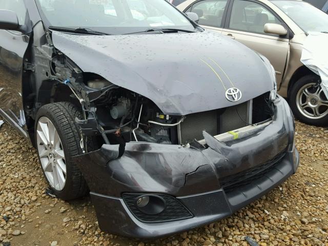 2T1GE40E59C001635 - 2009 TOYOTA COROLLA MA GRAY photo 9