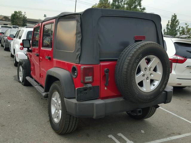 1J4GA391X8L603020 - 2008 JEEP WRANGLER U RED photo 3