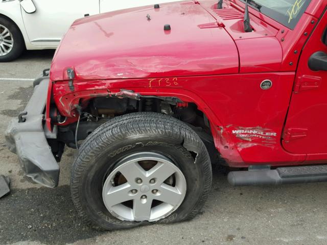 1J4GA391X8L603020 - 2008 JEEP WRANGLER U RED photo 9