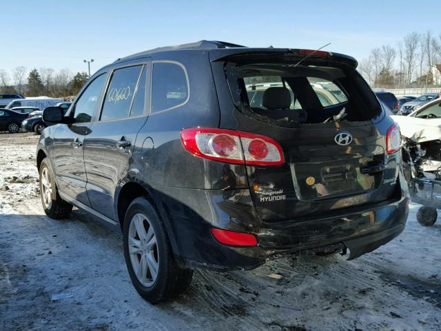 5XYZHDAG2BG045408 - 2011 HYUNDAI SANTA FE S BLACK photo 3